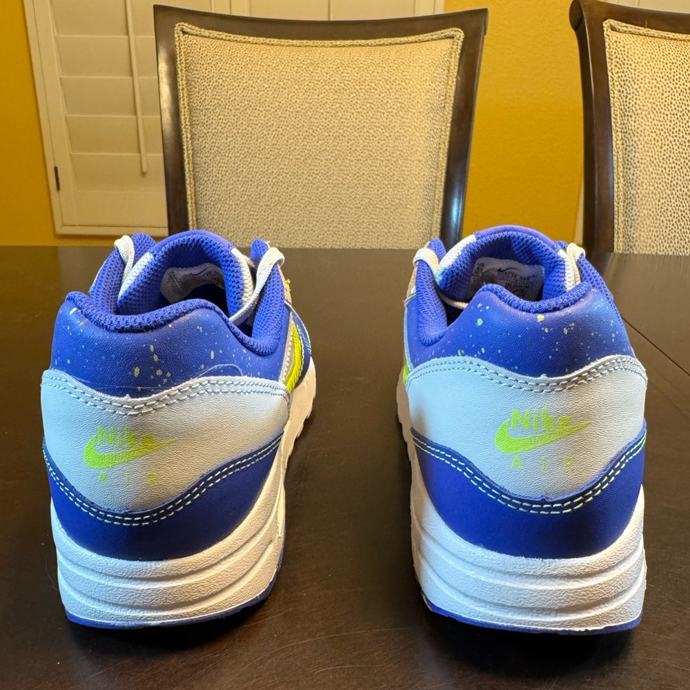 New Nike Air Max 1 Blue White Sneakers Shoes Size US 6Y - Picture 9 of 13
